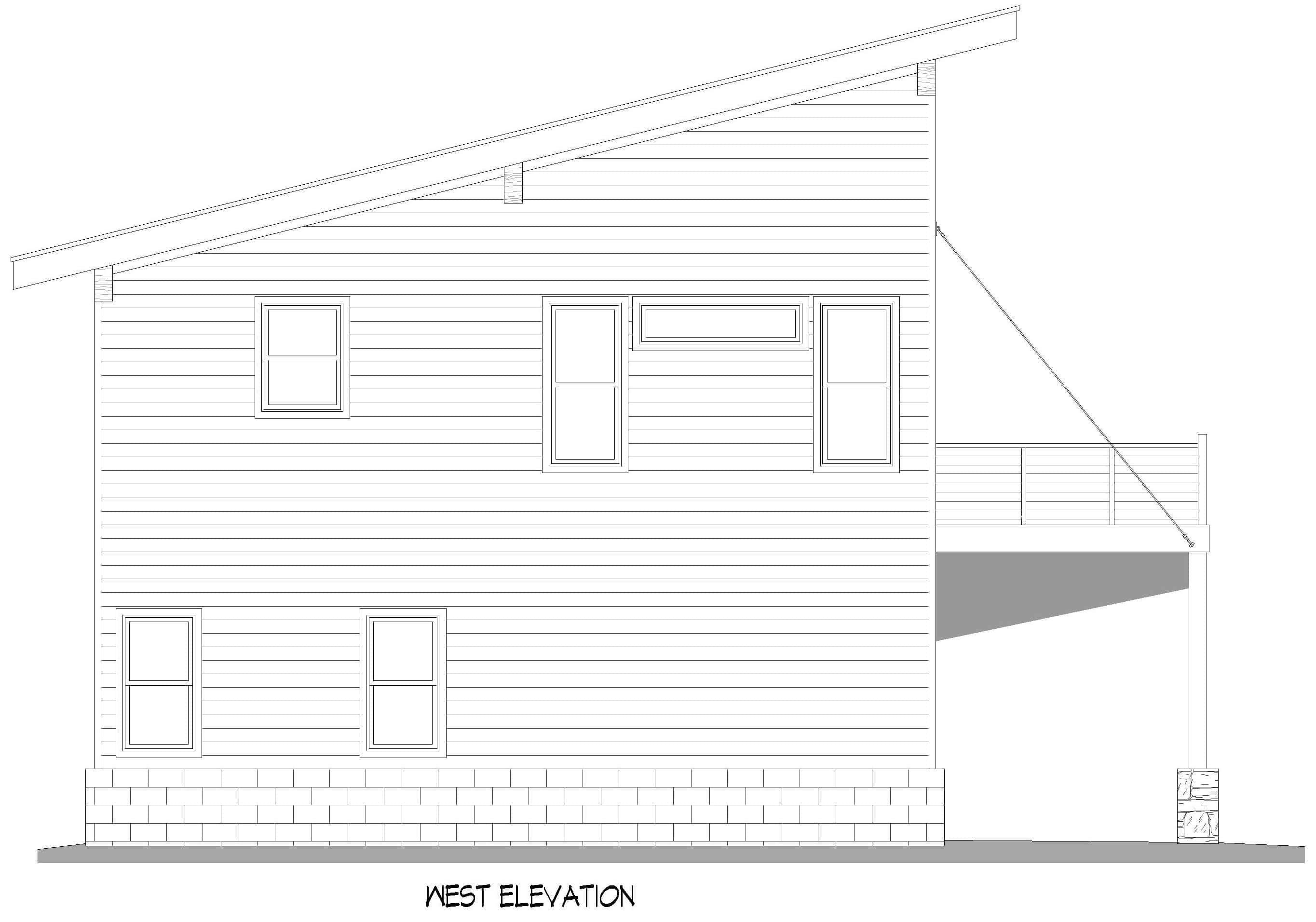 Home Plan Right Elevation of this 3-Bedroom,1984 Sq Ft Plan -196-1982