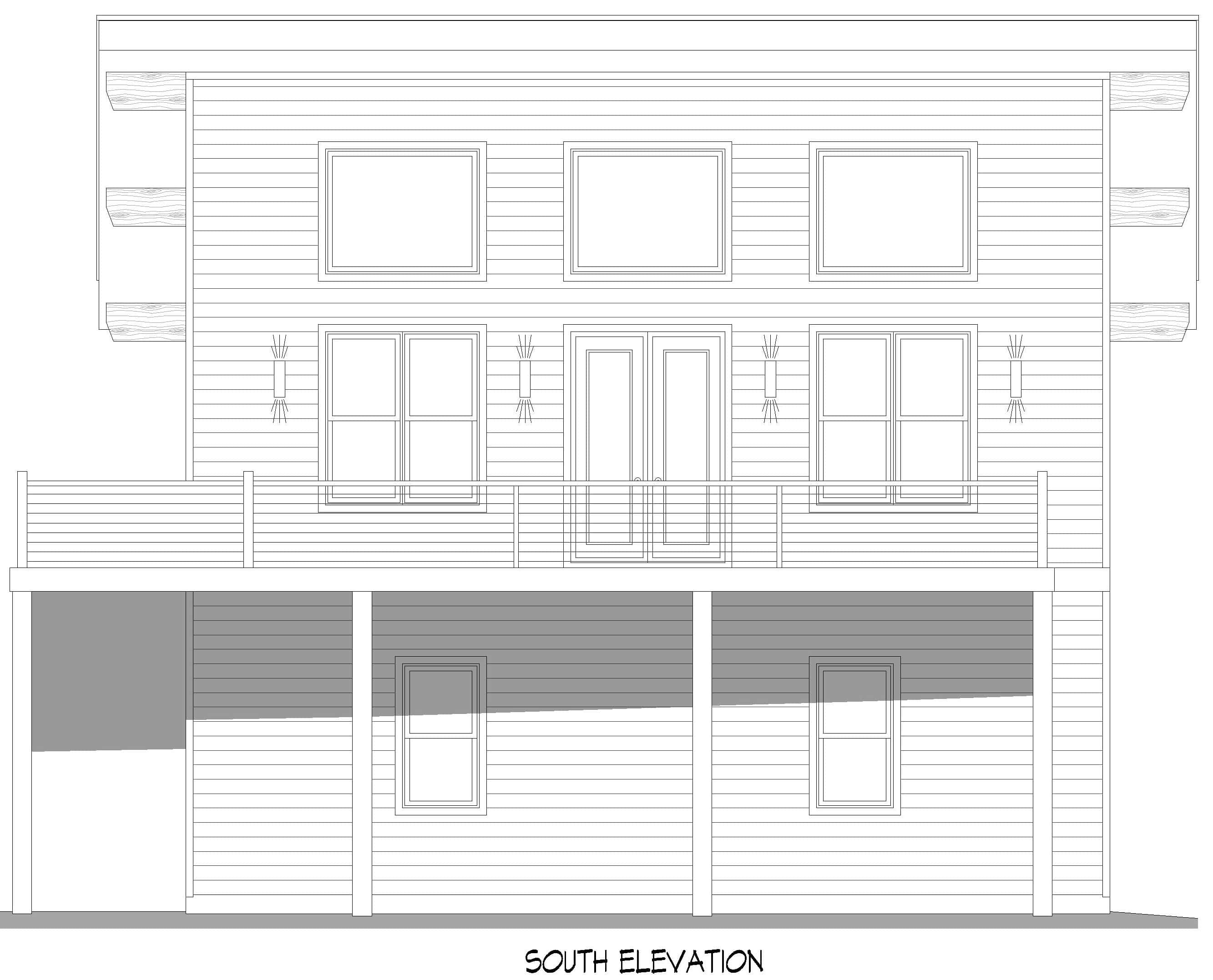 Home Plan Front Elevation of this 3-Bedroom,2048 Sq Ft Plan -196-1983