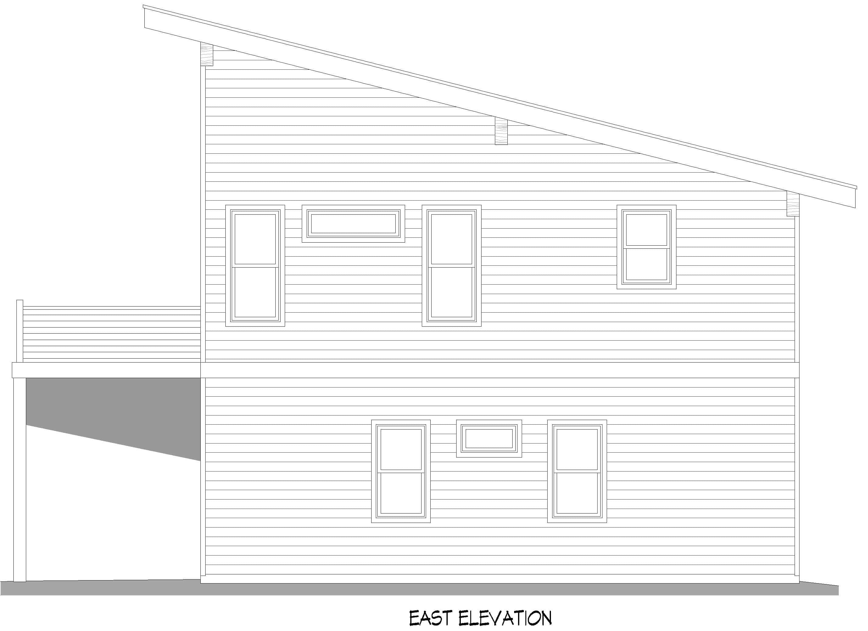 Home Plan Left Elevation of this 3-Bedroom,2048 Sq Ft Plan -196-1983