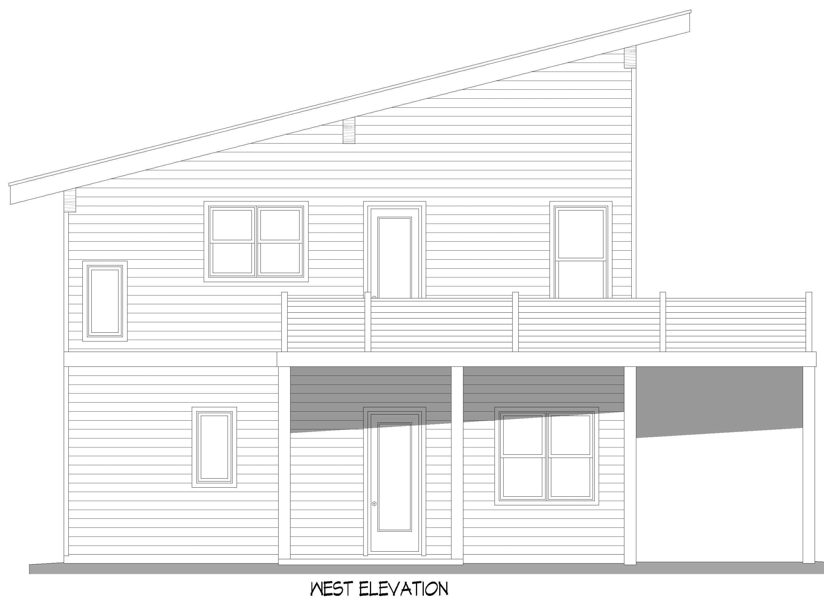 Home Plan Right Elevation of this 3-Bedroom,2048 Sq Ft Plan -196-1983