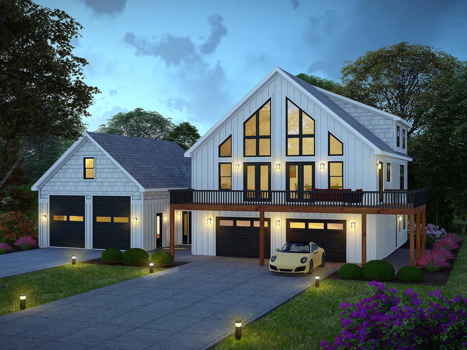 Front View of this 3-Bedroom,4005 Sq Ft Plan -196-1984