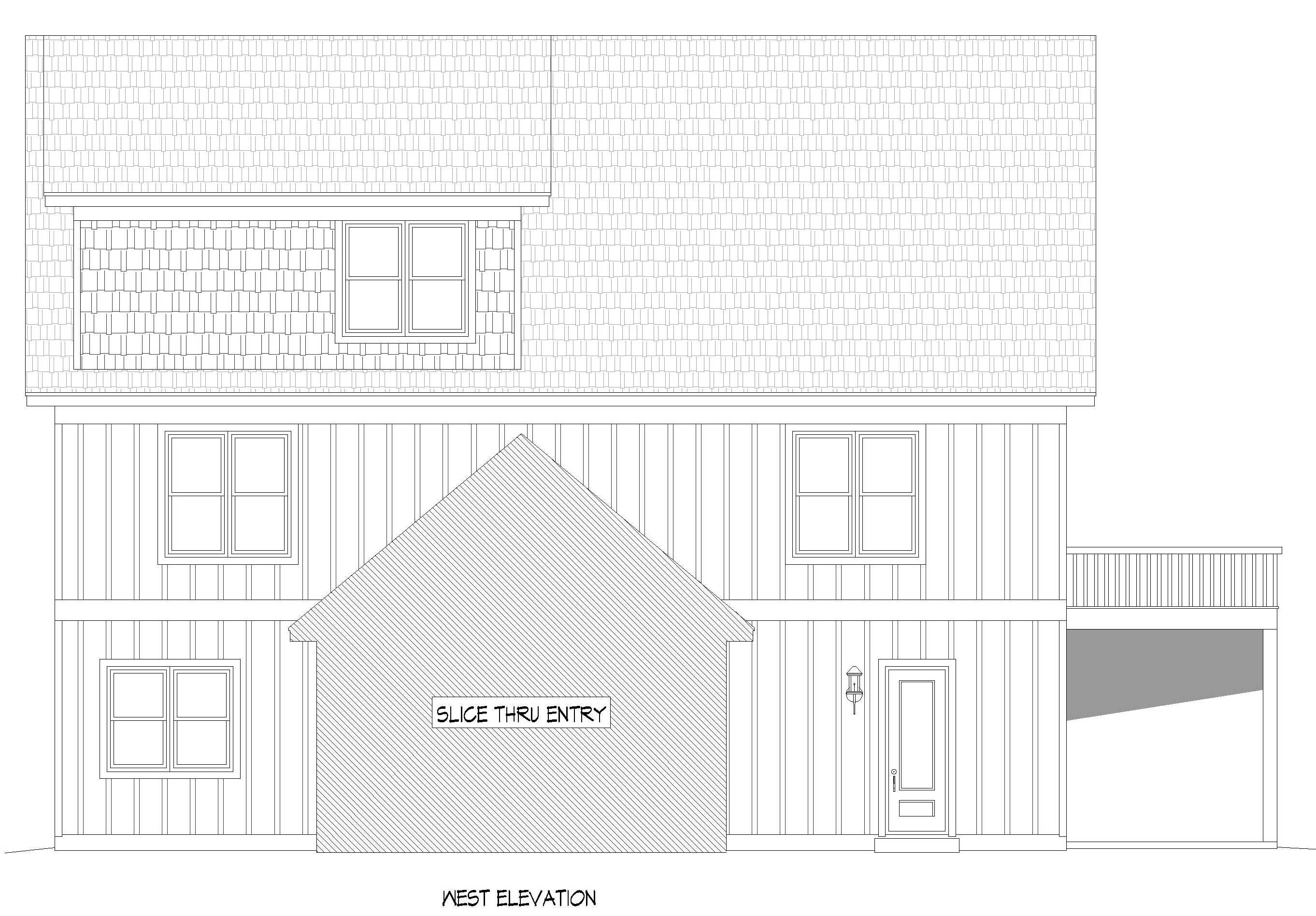 Home Plan Left Elevation of this 3-Bedroom,4005 Sq Ft Plan -196-1984