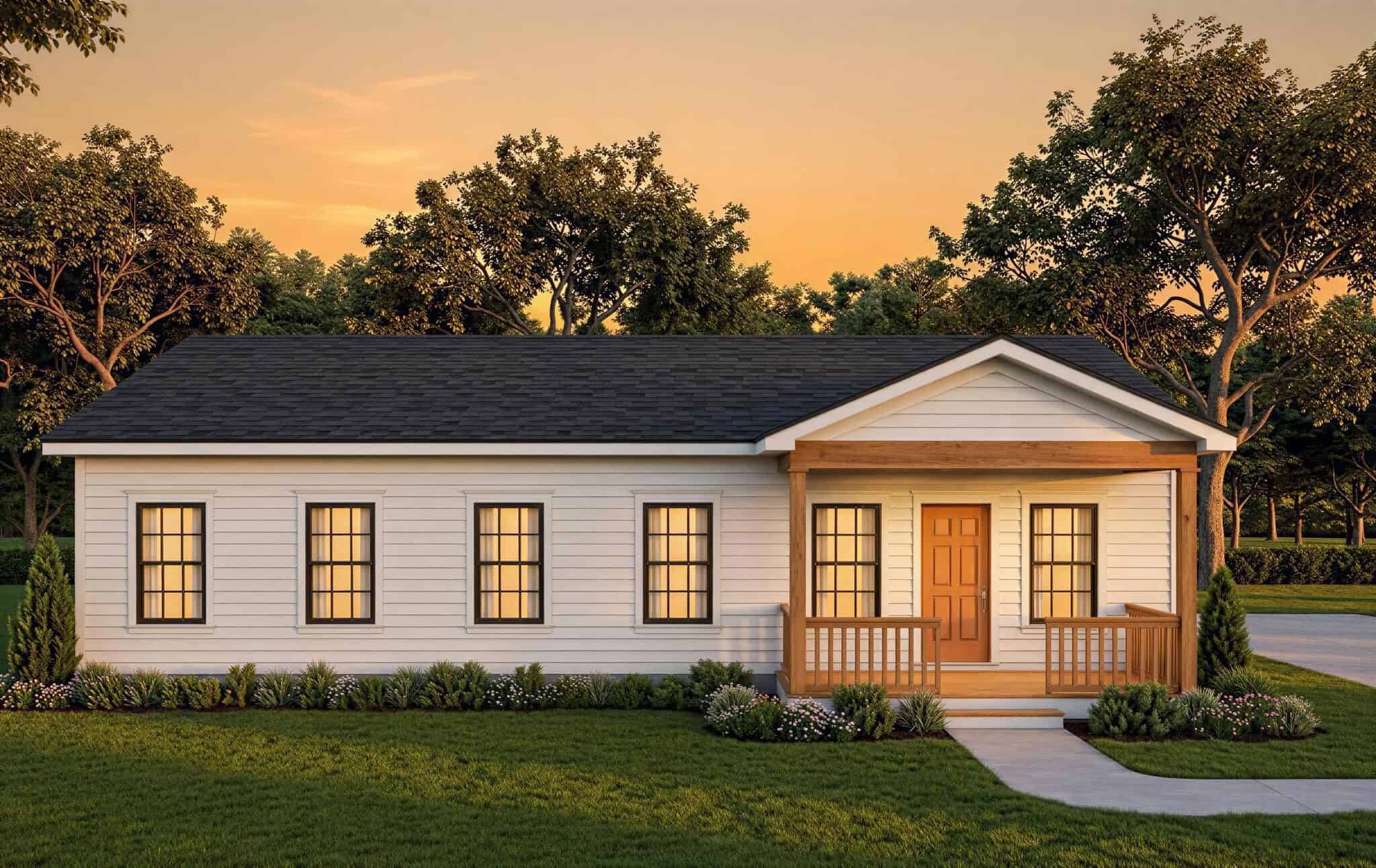 Front View of this 3-Bedroom,1288 Sq Ft Plan -196-1987
