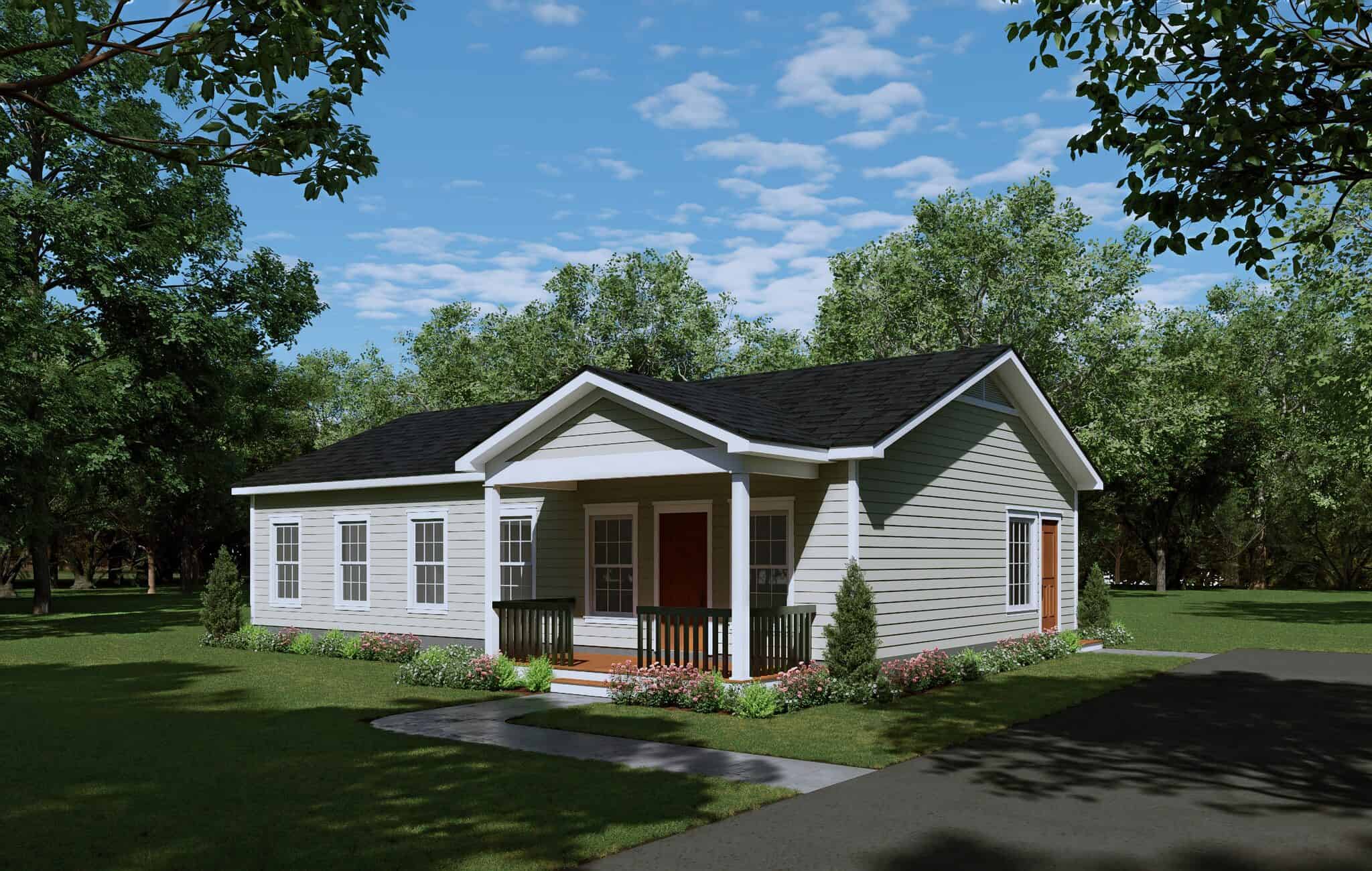 Left Side View of this 3-Bedroom,1288 Sq Ft Plan -196-1987