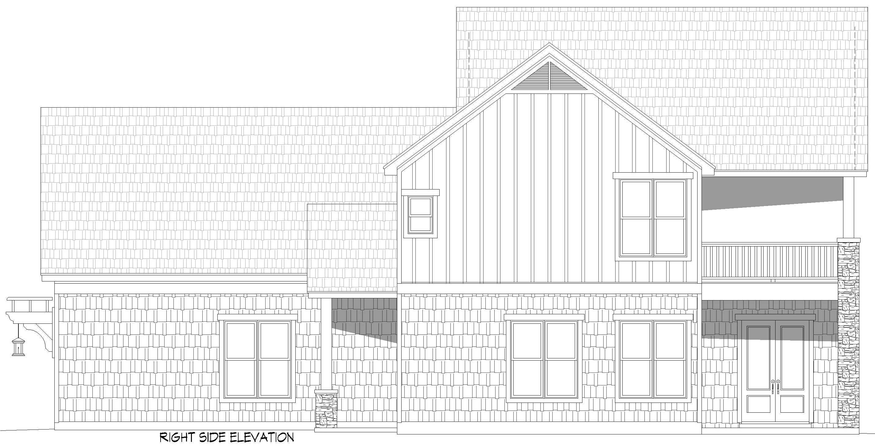 Home Plan Right Elevation of this 3-Bedroom,2901 Sq Ft Plan -196-1992