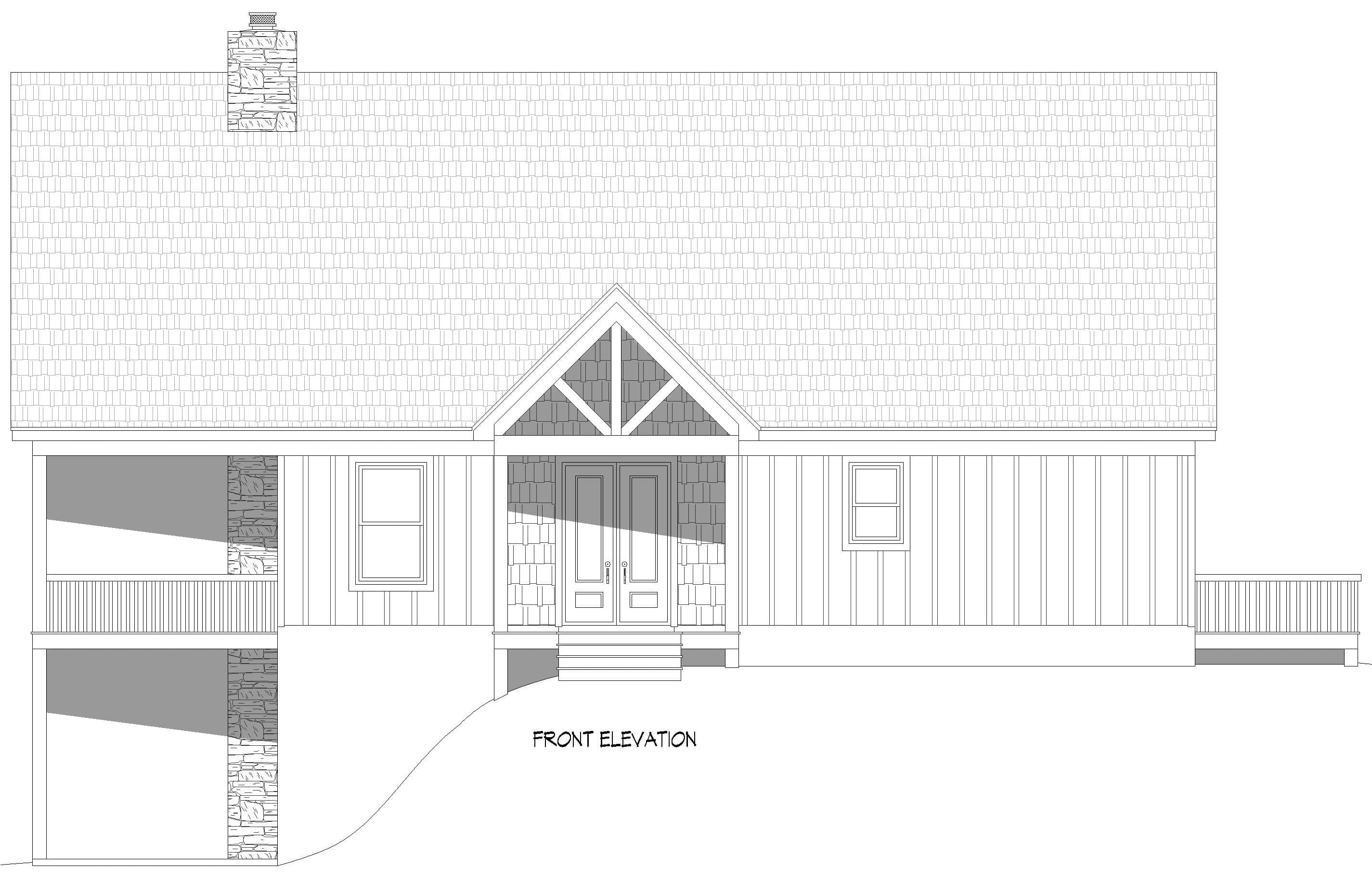 Home Plan Front Elevation of this 2-Bedroom,2631 Sq Ft Plan -196-1993