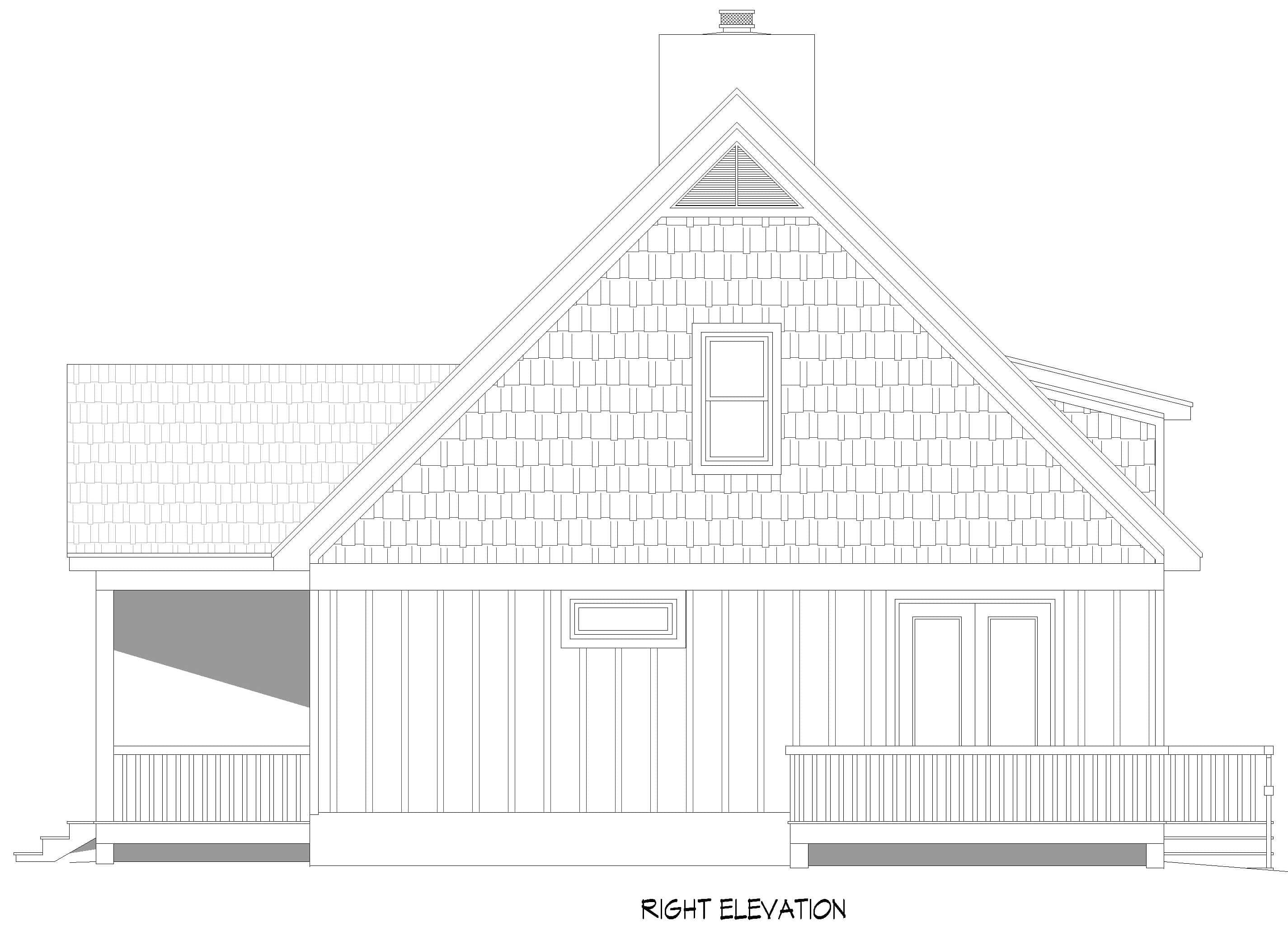 Home Plan Right Elevation of this 2-Bedroom,2631 Sq Ft Plan -196-1993