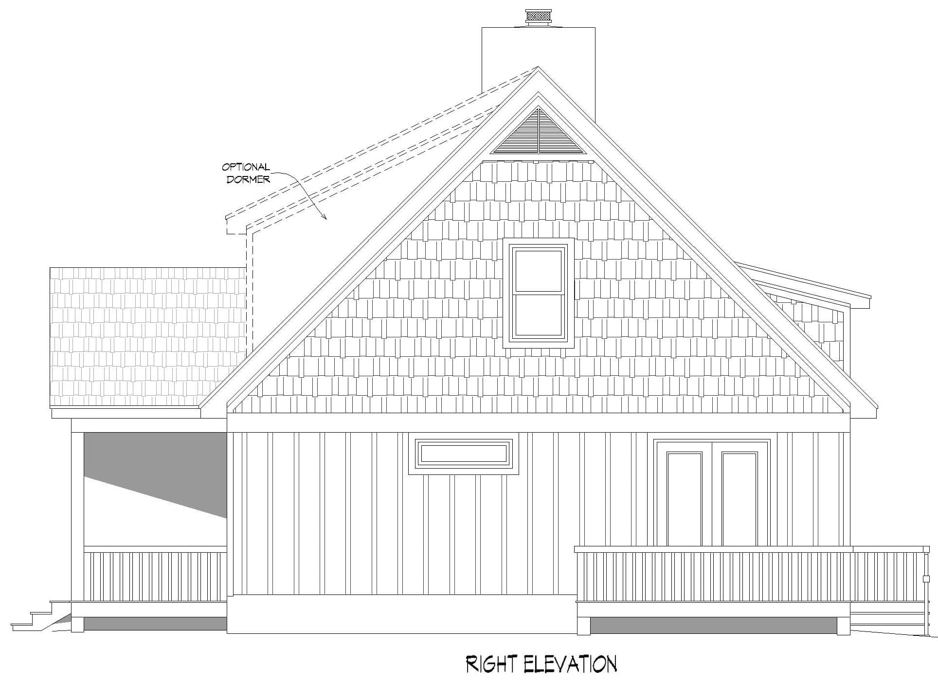 Home Plan Right Elevation of this 3-Bedroom,2983 Sq Ft Plan -196-1994