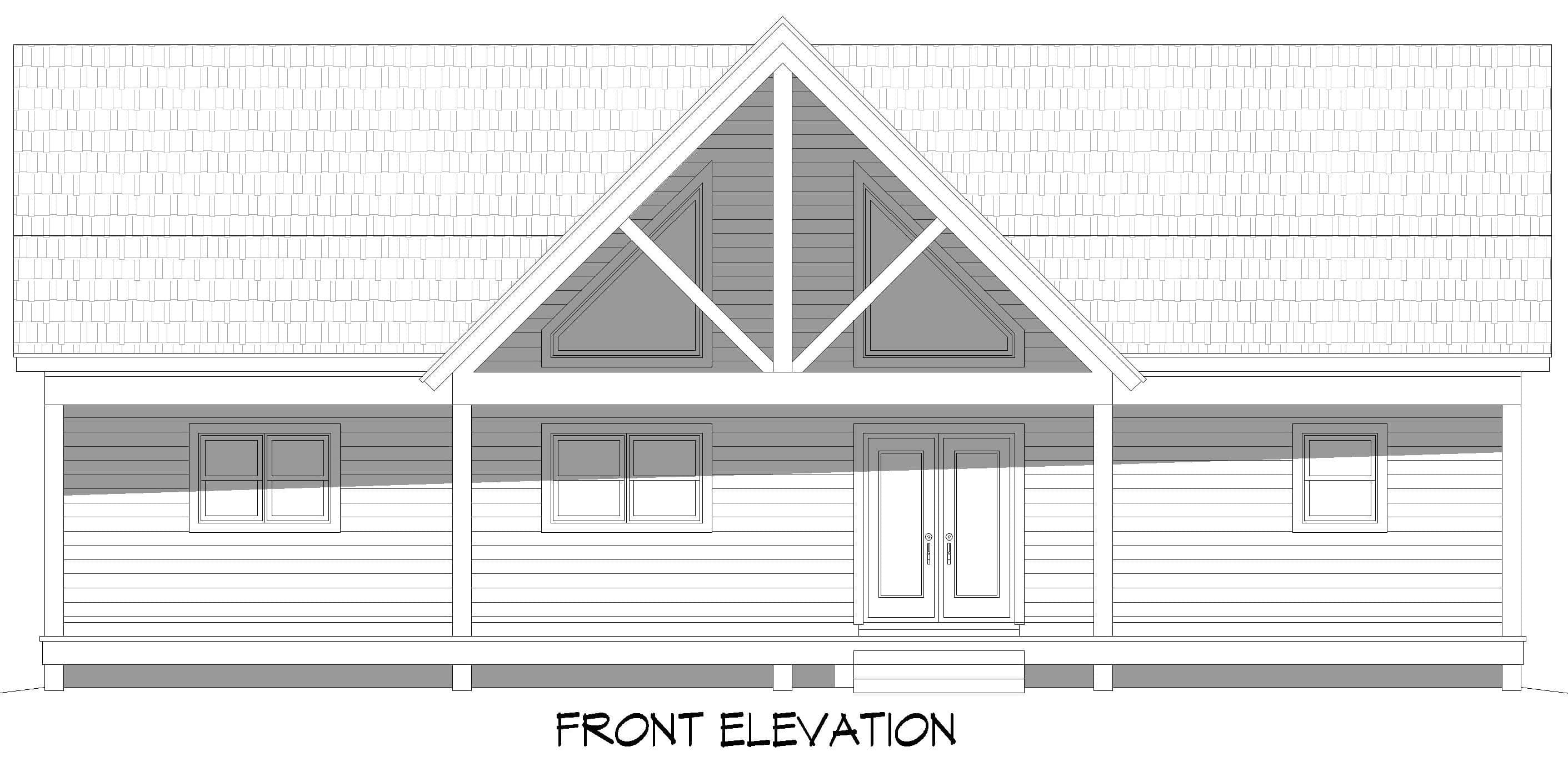 Home Plan Front Elevation of this 5-Bedroom,3120 Sq Ft Plan -196-1996