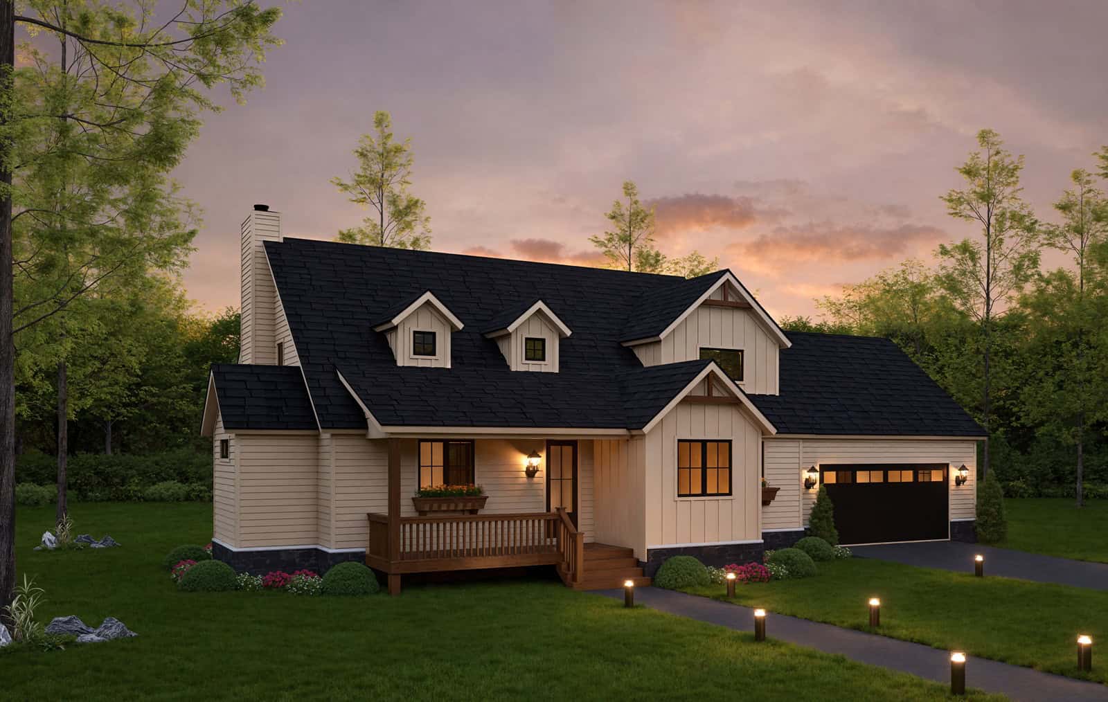 Home at Night of this 3-Bedroom,2523 Sq Ft Plan -196-1997