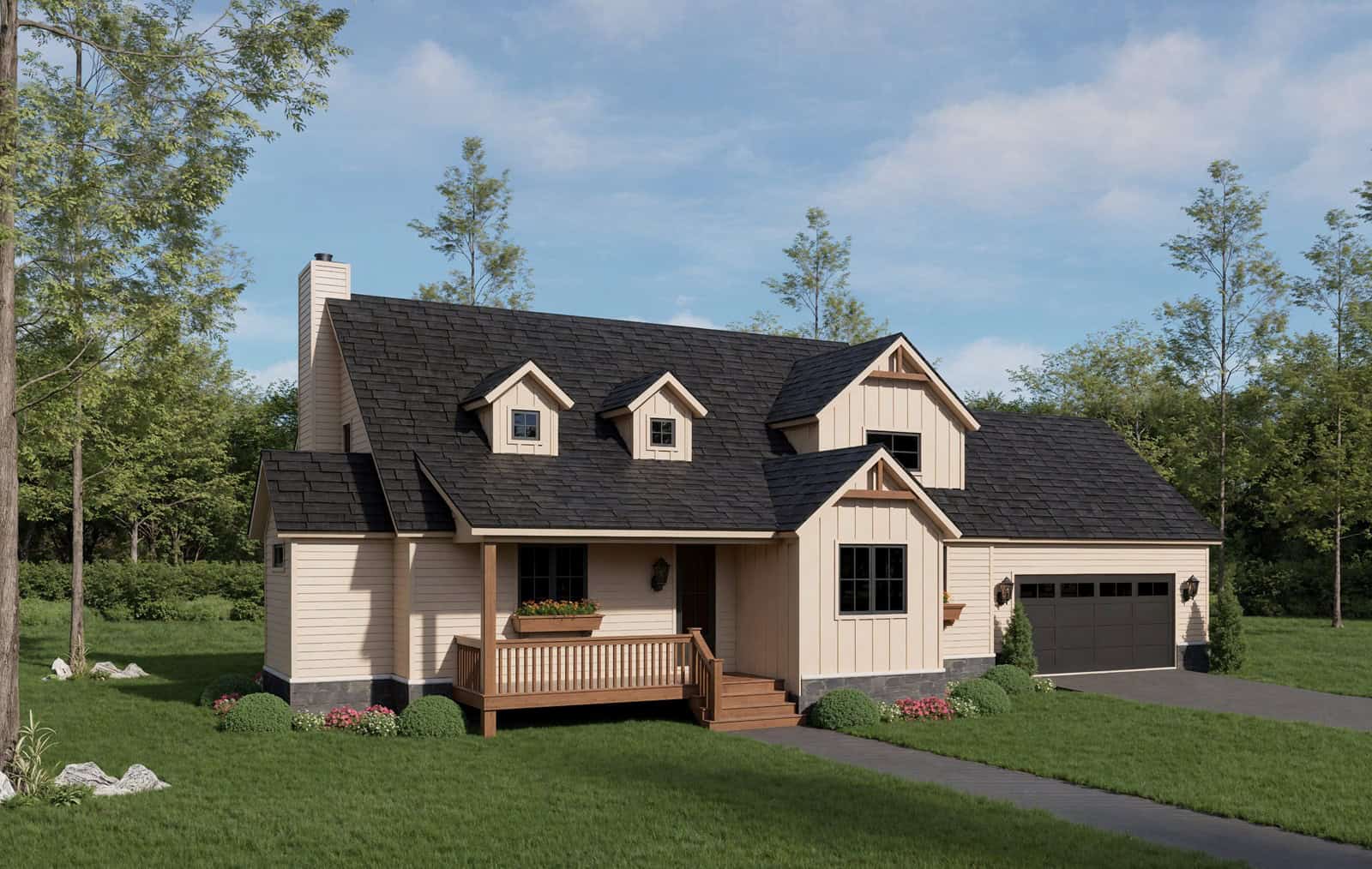 Front View of this 3-Bedroom,2523 Sq Ft Plan -196-1997