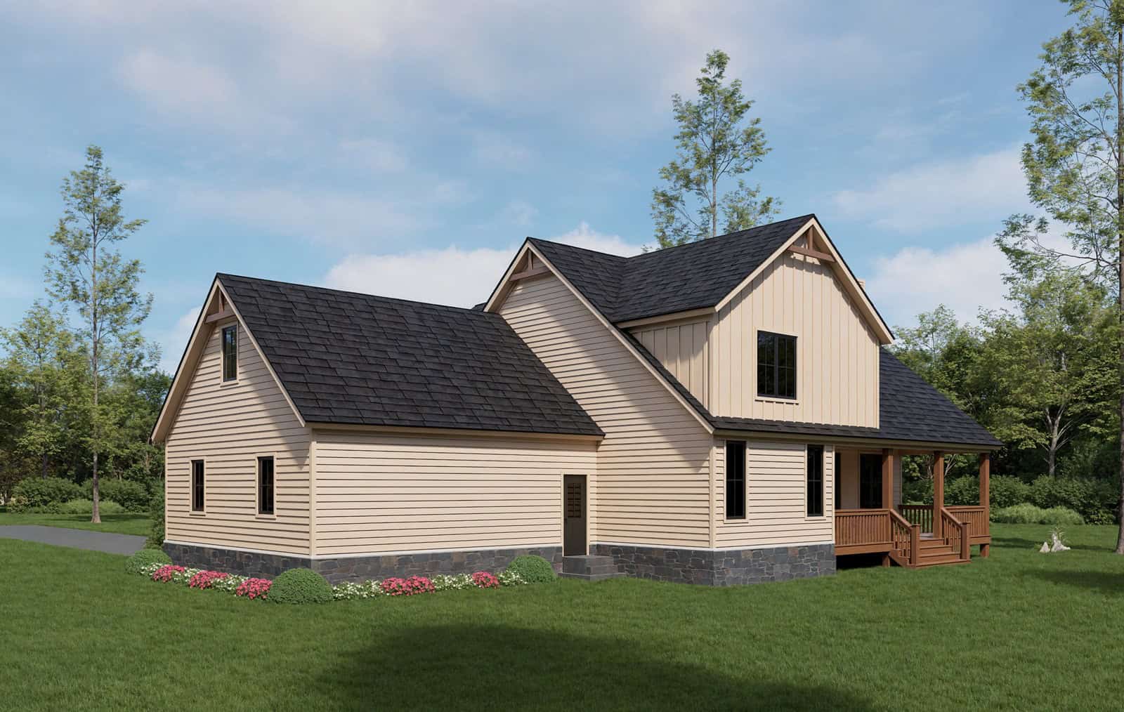 Home Plan Rear Elevation of this 3-Bedroom,2523 Sq Ft Plan -196-1997