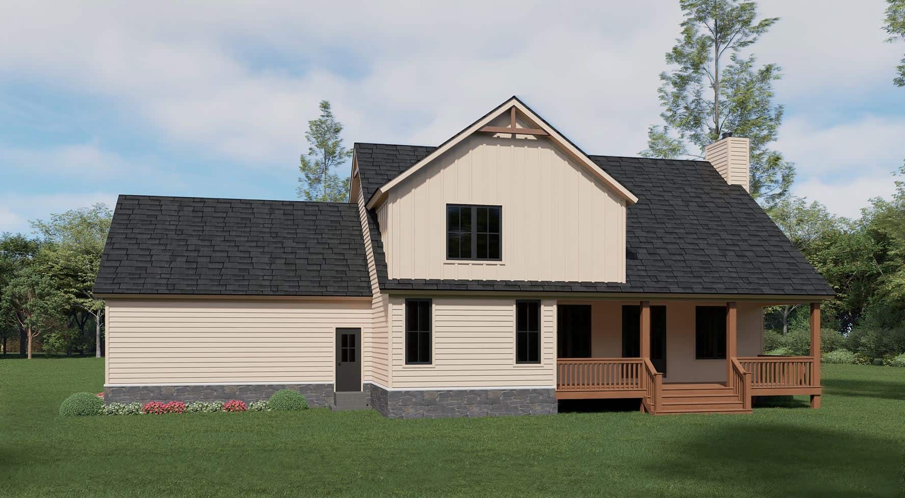 Rear View of this 3-Bedroom,2523 Sq Ft Plan -196-1997