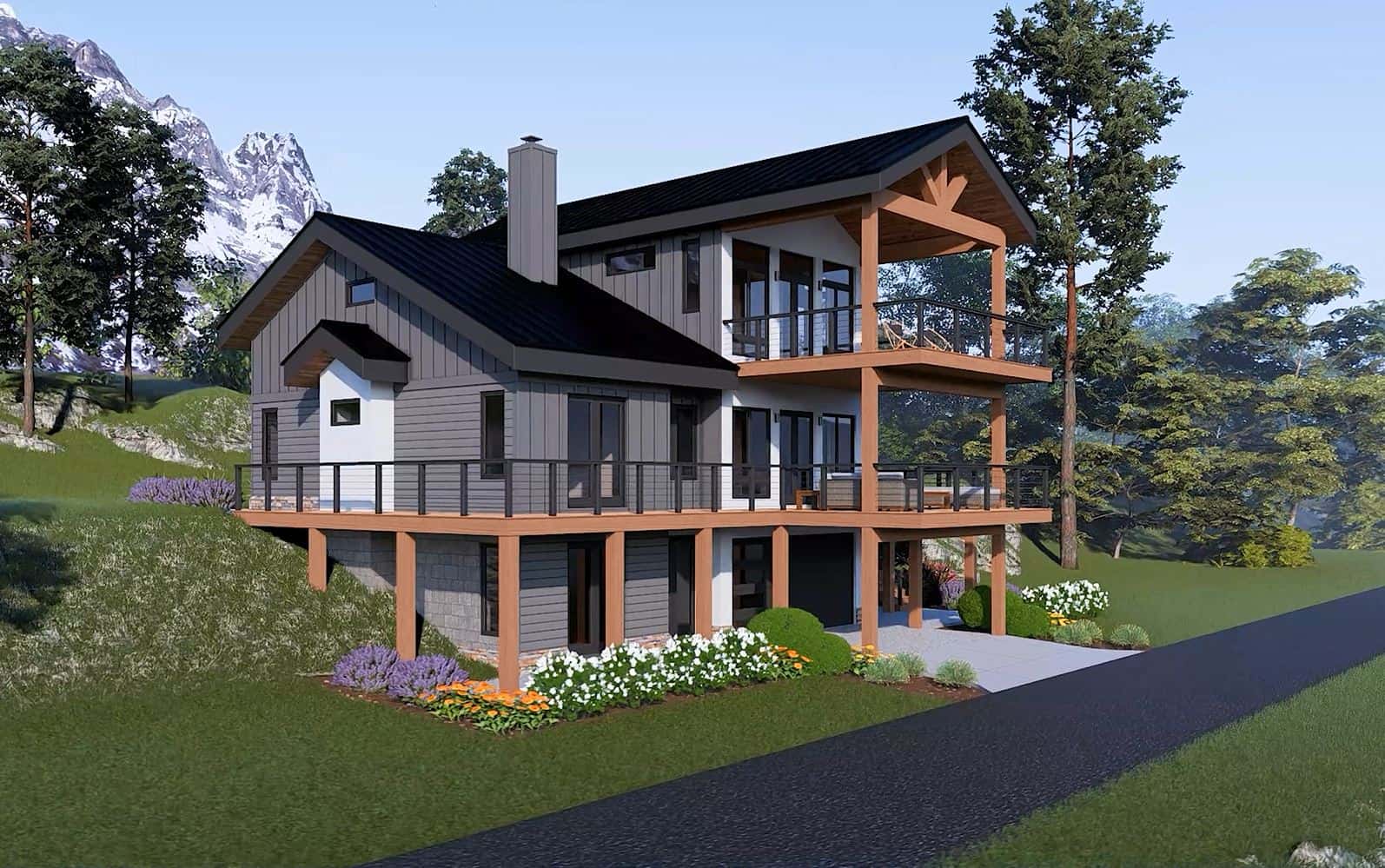 Left Side View of this 4-Bedroom,2668 Sq Ft Plan -196-1998