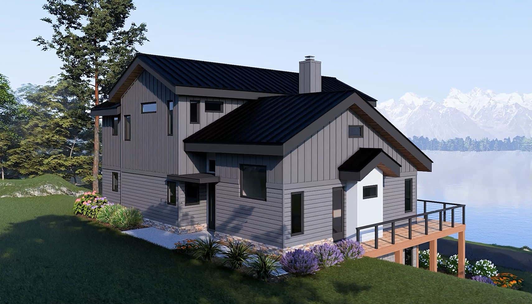 Rear View of this 4-Bedroom,2668 Sq Ft Plan -196-1998