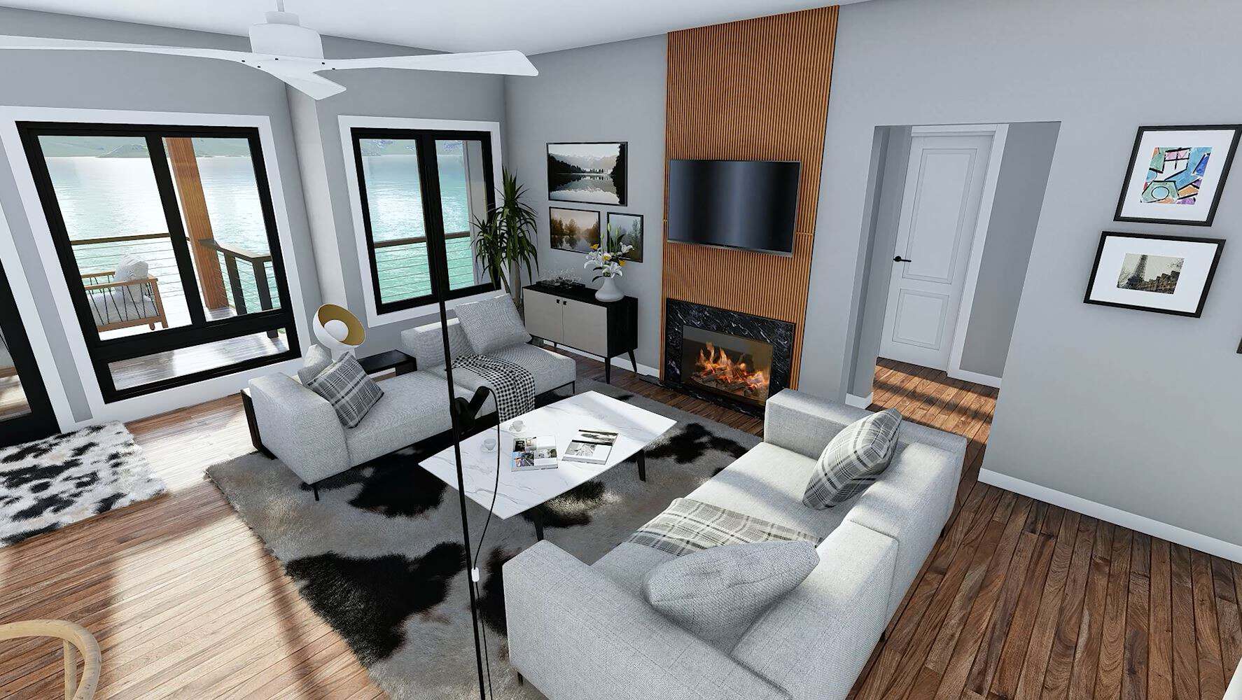 Living Room of this 4-Bedroom,2668 Sq Ft Plan -196-1998