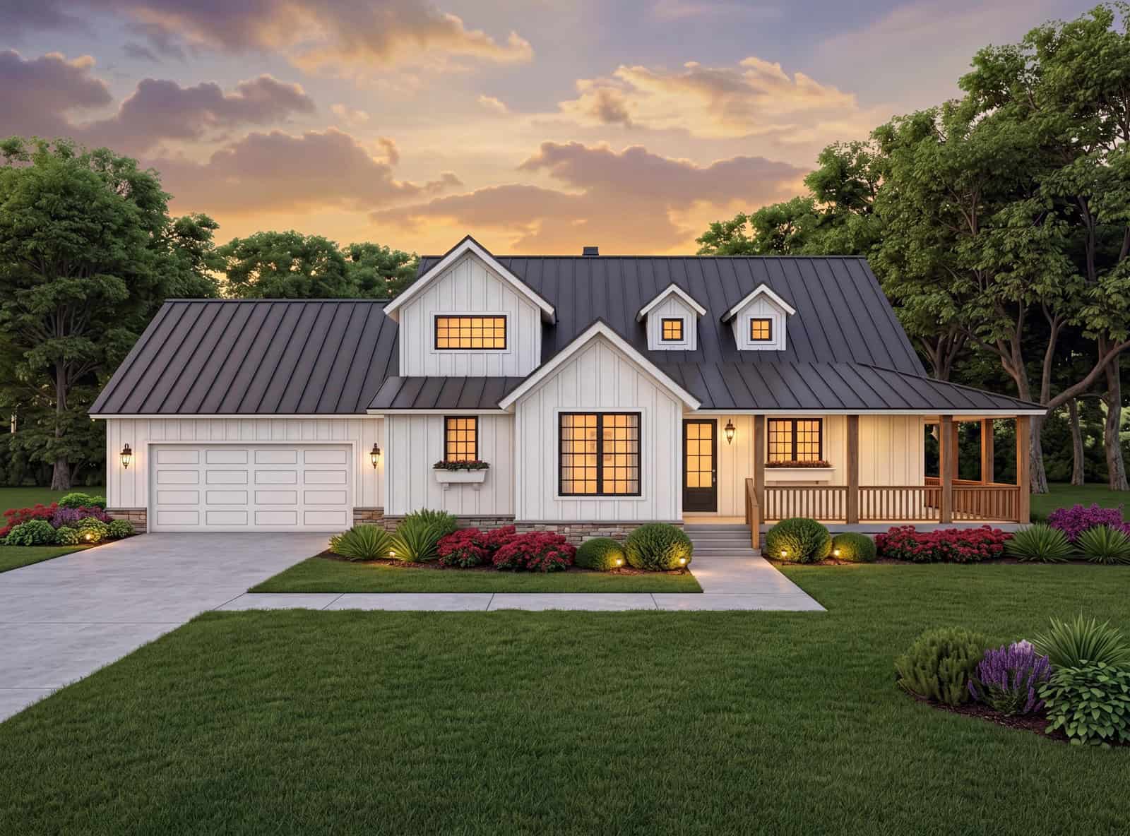 Home at Night of this 4-Bedroom,2321 Sq Ft Plan -196-2002