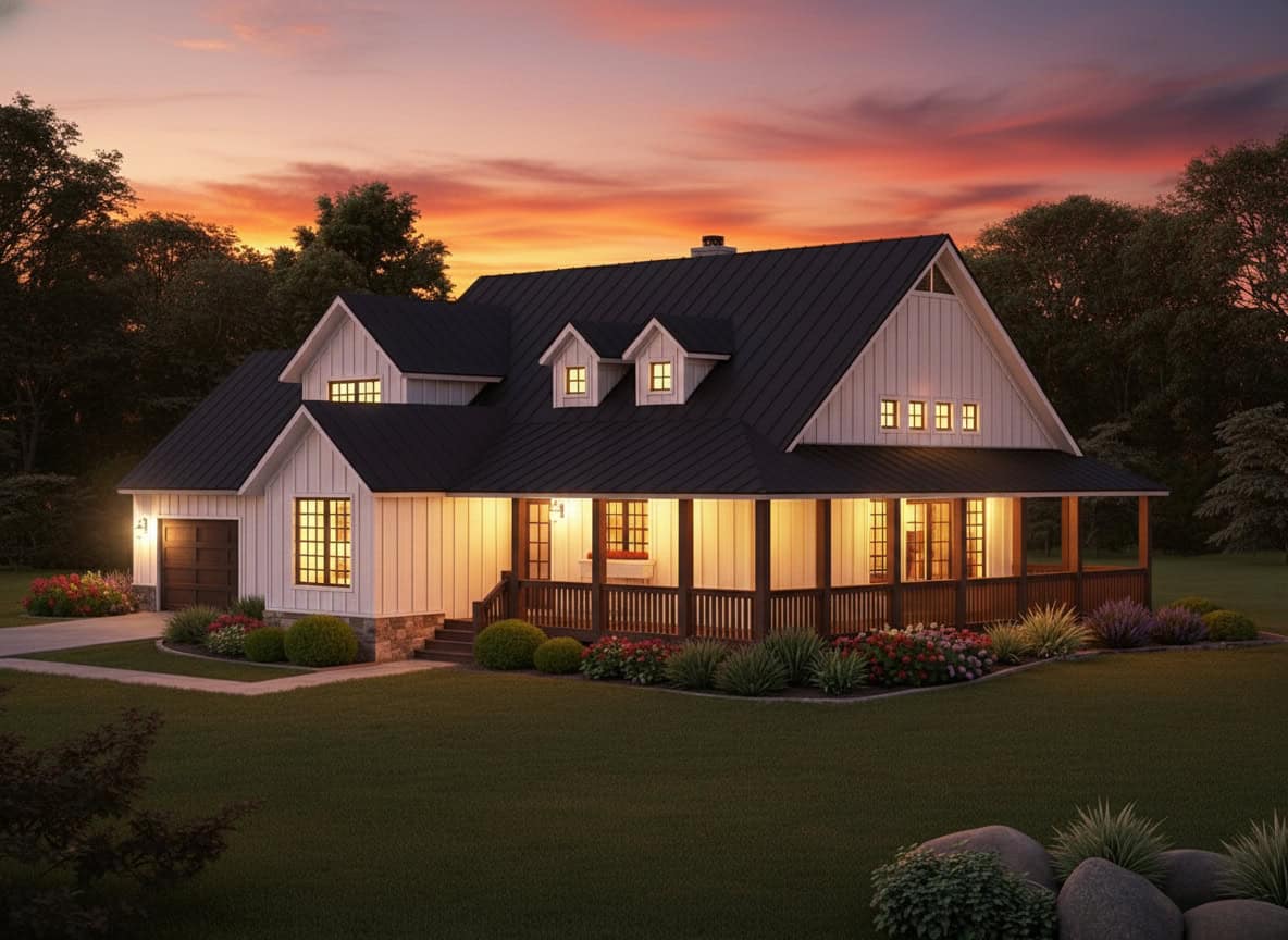 Home at Night of this 4-Bedroom,2321 Sq Ft Plan -196-2002