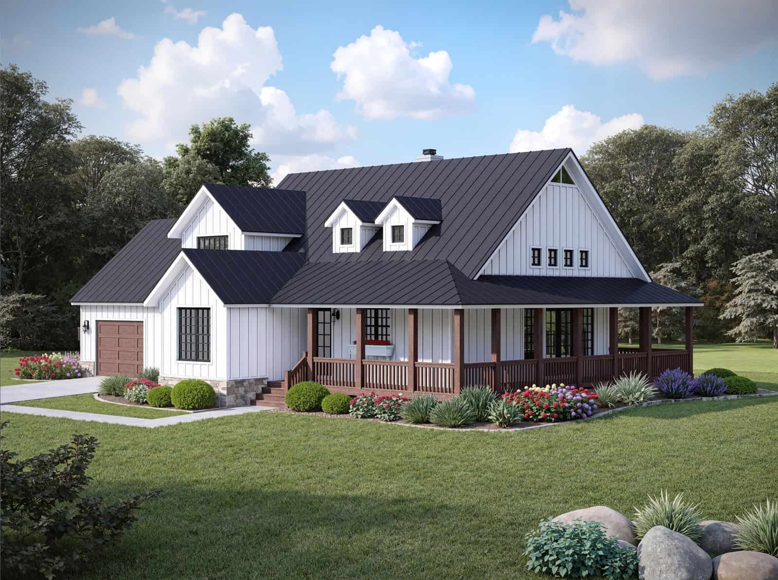 Right Side View of this 4-Bedroom,2321 Sq Ft Plan -196-2002