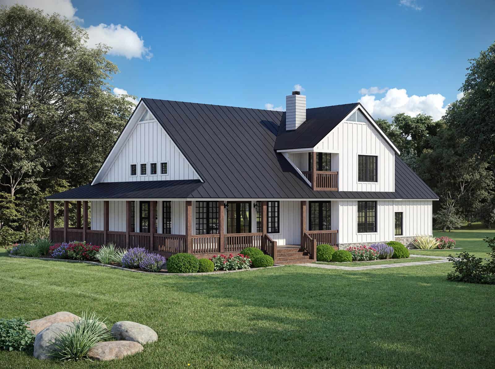 Rear View of this 4-Bedroom,2321 Sq Ft Plan -196-2002