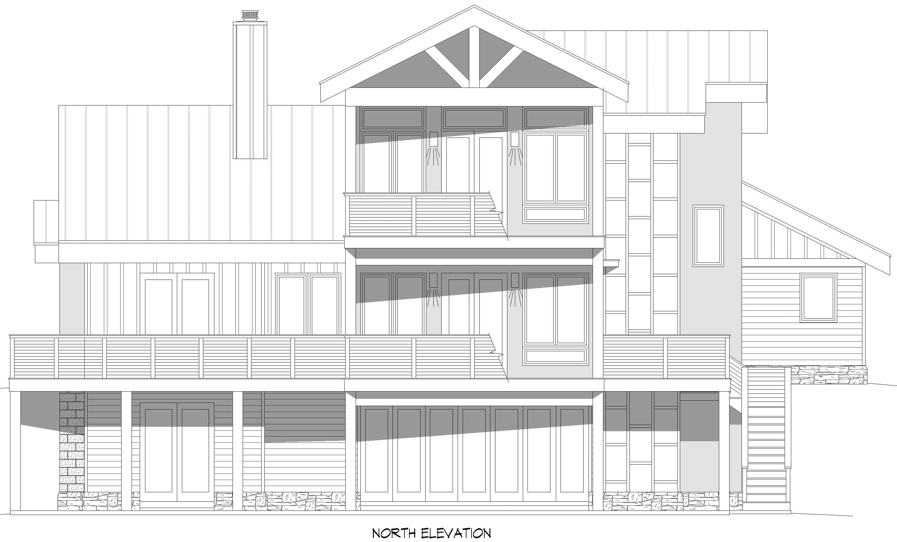 Home Plan Front Elevation of this 4-Bedroom,2758 Sq Ft Plan -196-2004