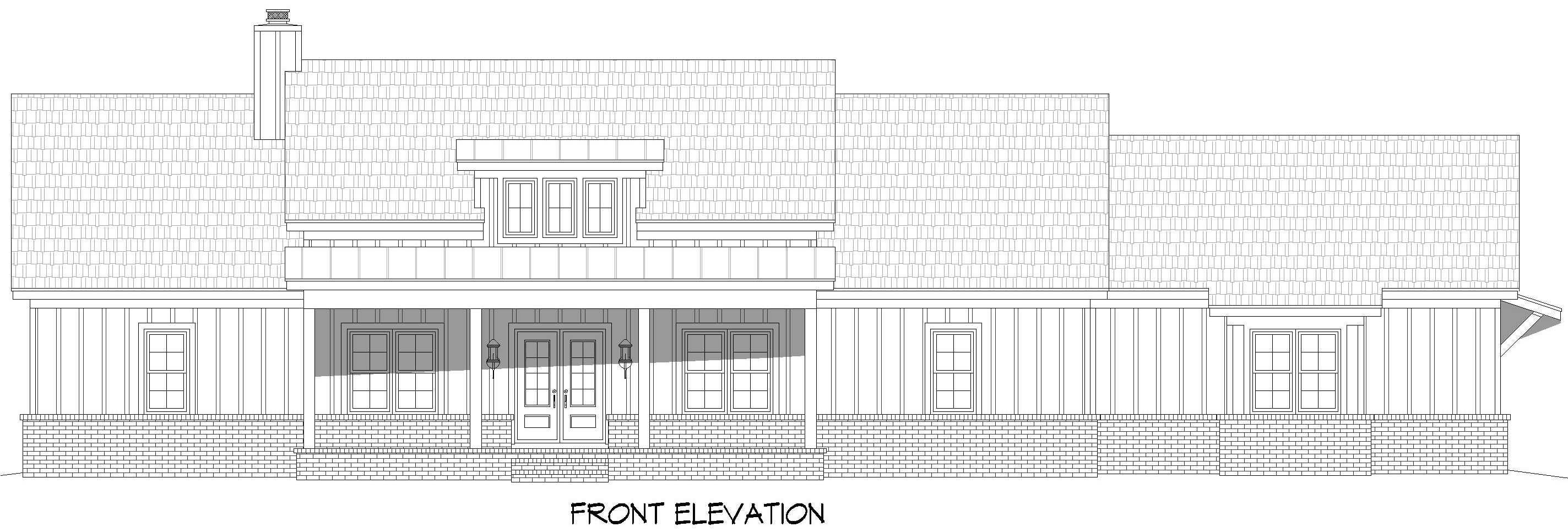 Home Plan Front Elevation of this 3-Bedroom,1984 Sq Ft Plan -196-2006
