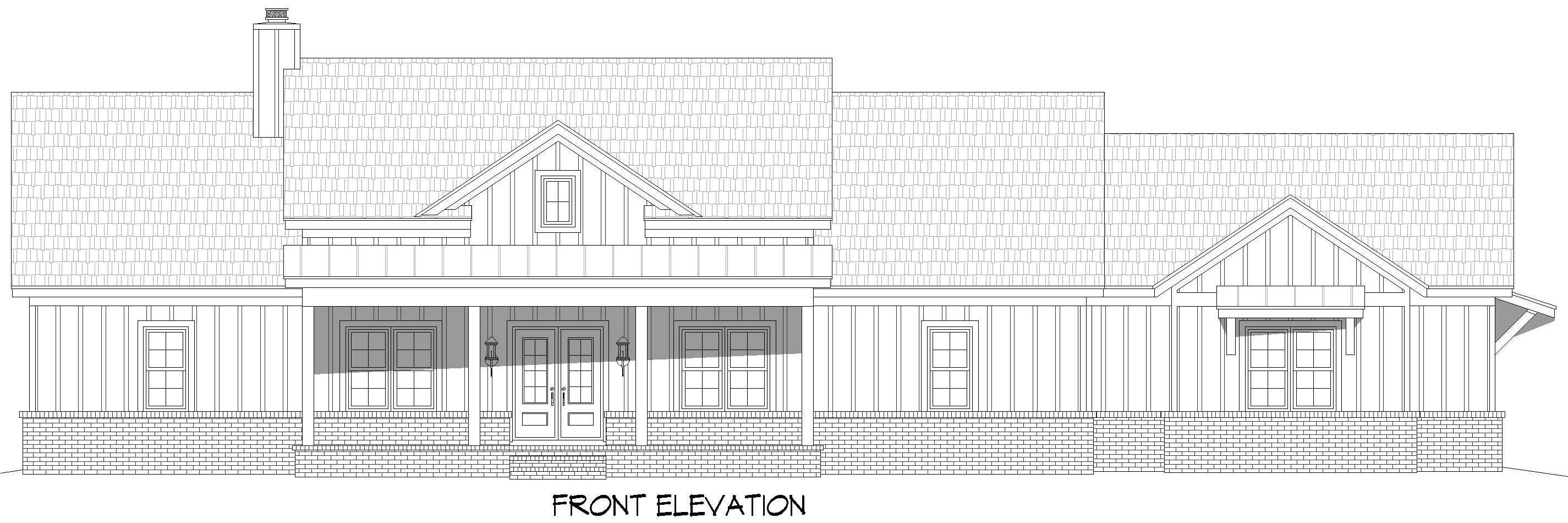 Home Plan Front Elevation of this 3-Bedroom,1984 Sq Ft Plan -196-2007