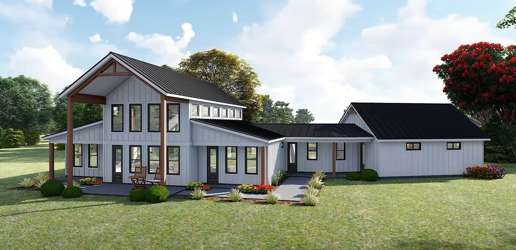 Rear View of this 3-Bedroom,2073 Sq Ft Plan -196-2009