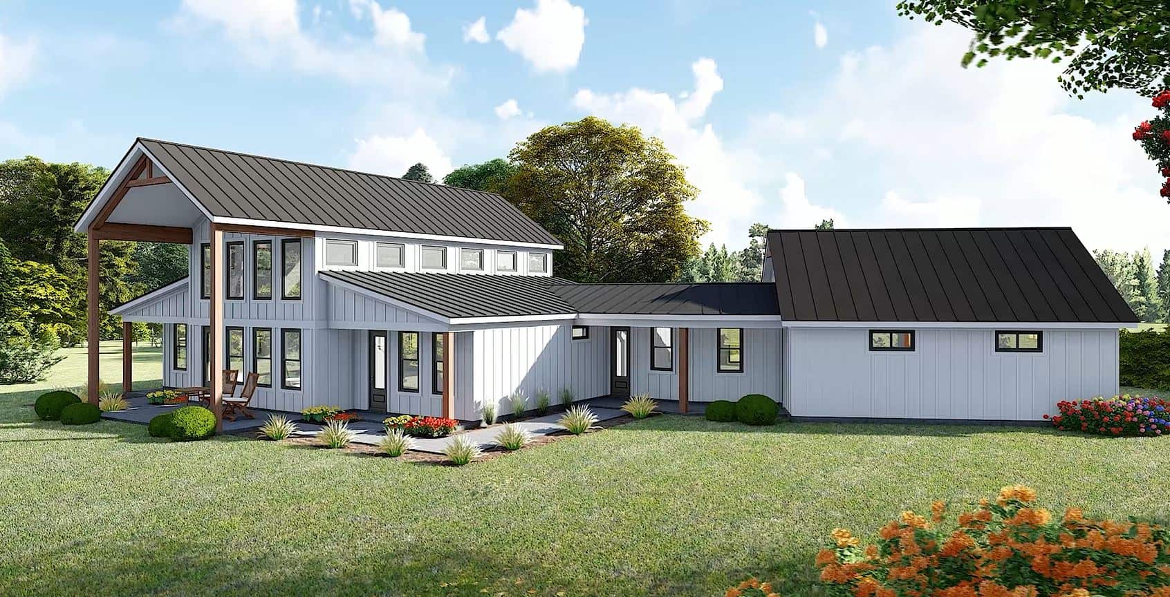 Front View of this 3-Bedroom,2073 Sq Ft Plan -196-2009