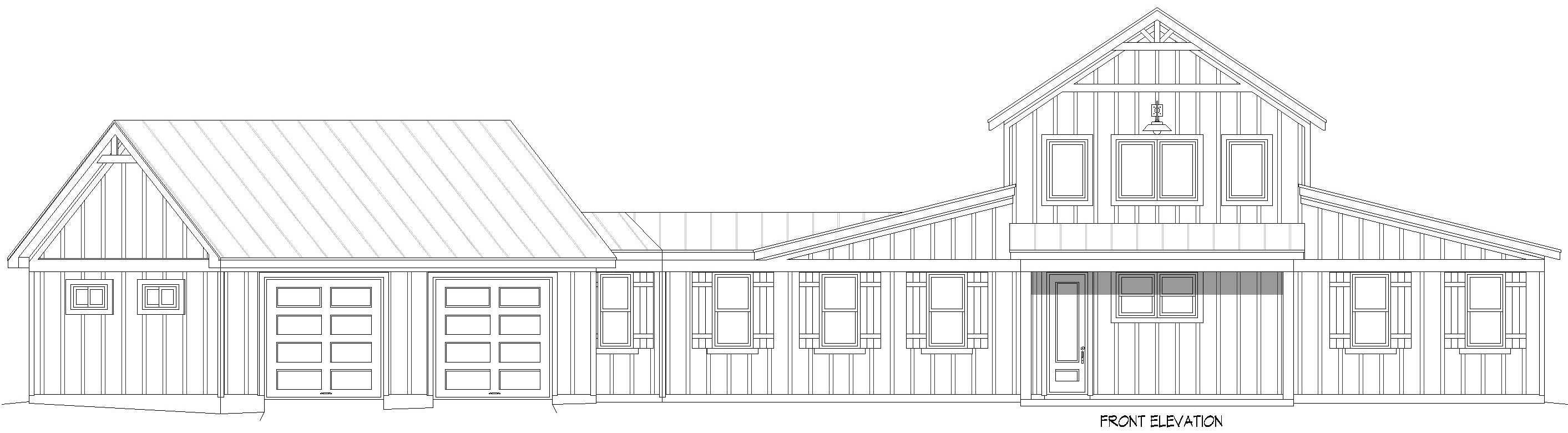 Home Plan Front Elevation of this 3-Bedroom,2073 Sq Ft Plan -196-2009