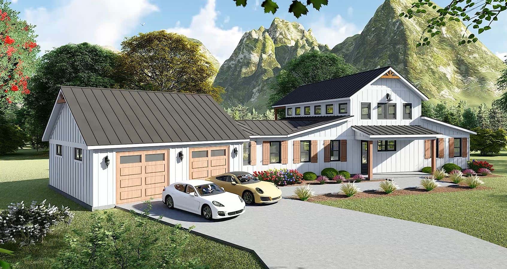 Front View of this 3-Bedroom,2073 Sq Ft Plan -196-2009