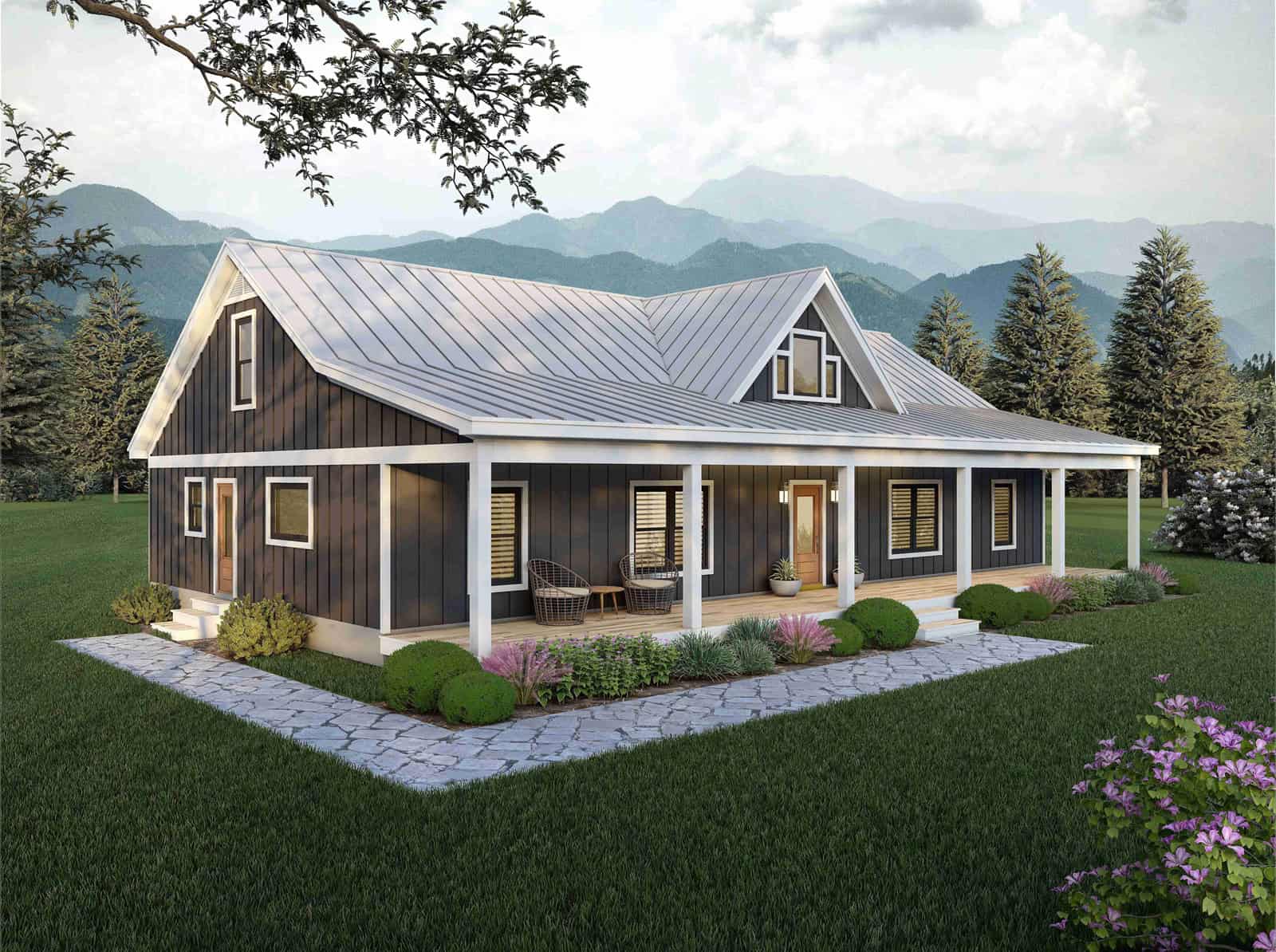Left Side View of this 3-Bedroom,2046 Sq Ft Plan -196-2010