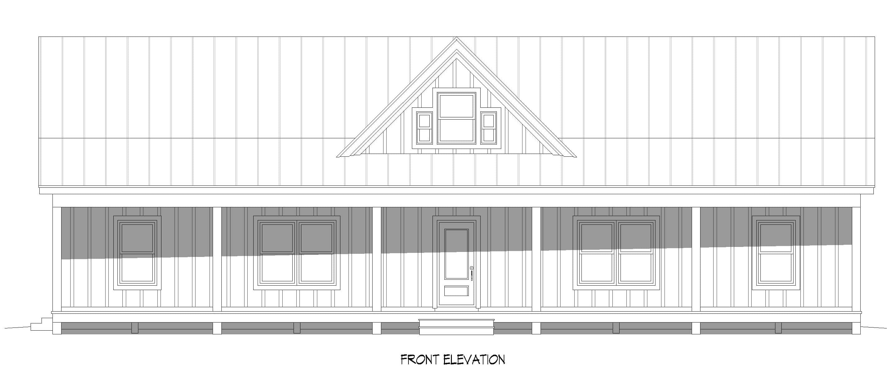 Home Plan Front Elevation of this 3-Bedroom,2046 Sq Ft Plan -196-2010