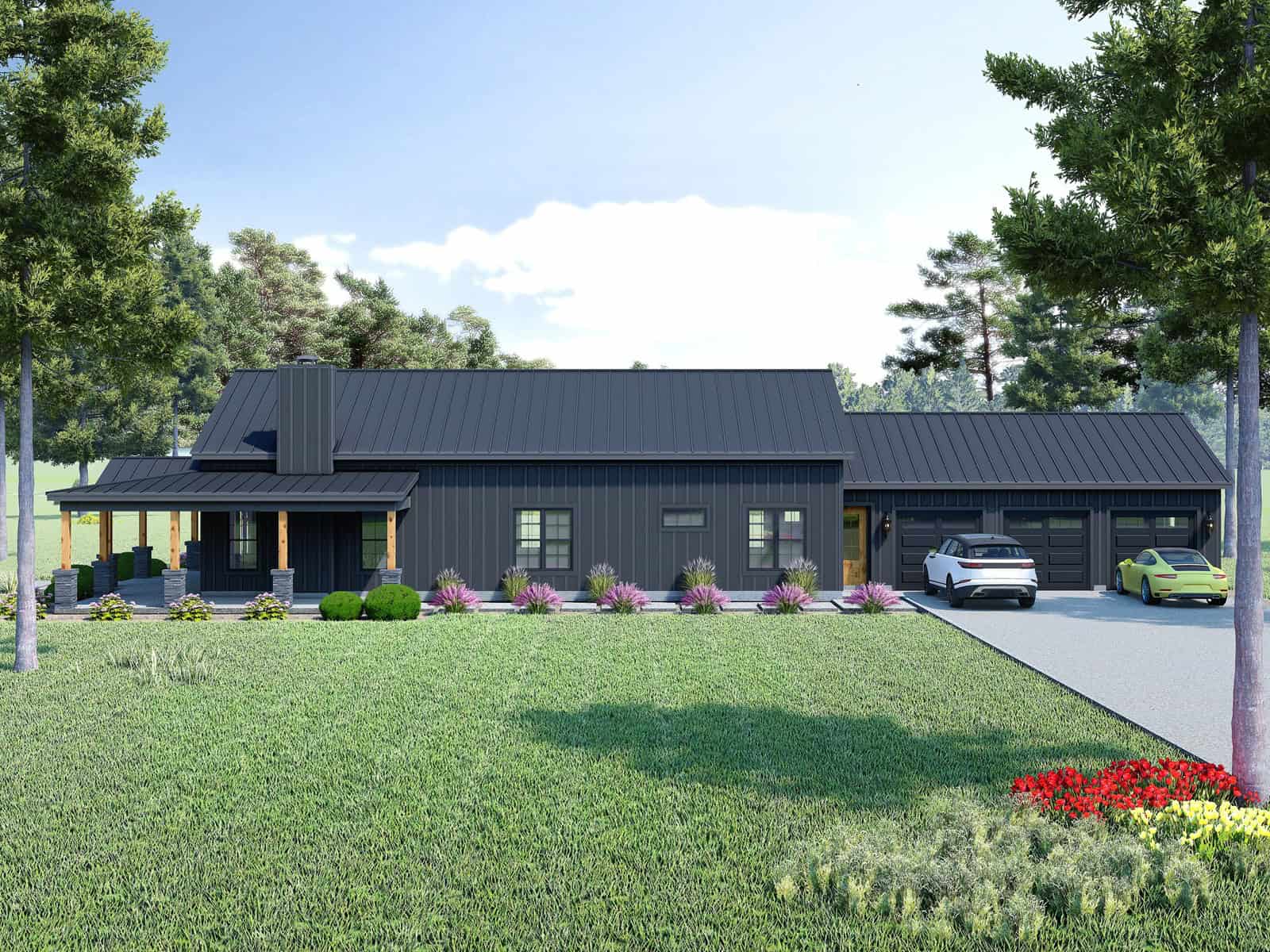 Right Side View of this 4-Bedroom,2137 Sq Ft Plan -196-2011