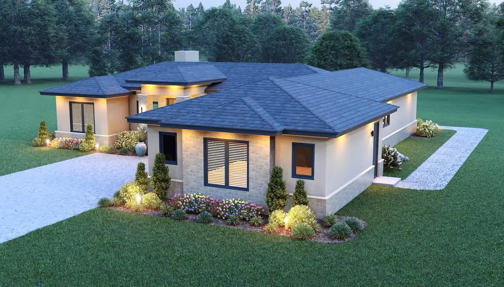 Aerial View of this 3-Bedroom,2332 Sq Ft Plan -196-2013
