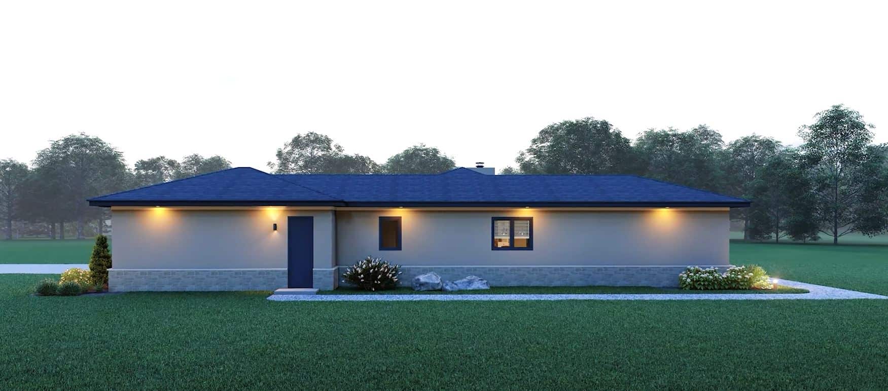 Right Side View of this 3-Bedroom,2332 Sq Ft Plan -196-2013