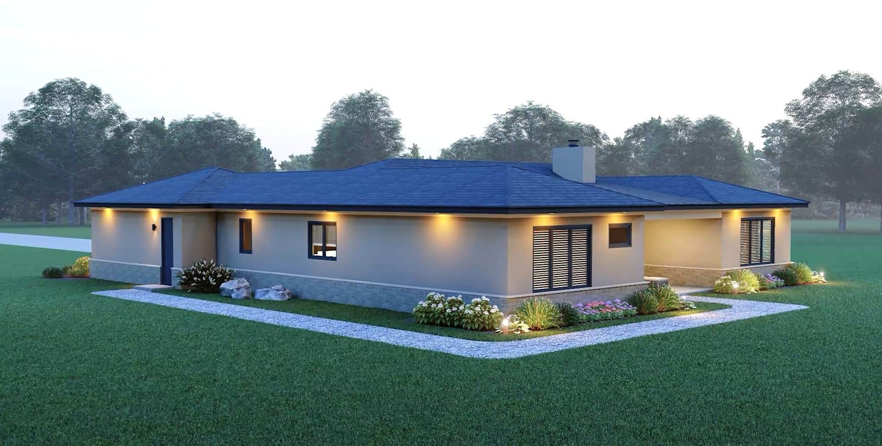 Rear View of this 3-Bedroom,2332 Sq Ft Plan -196-2013