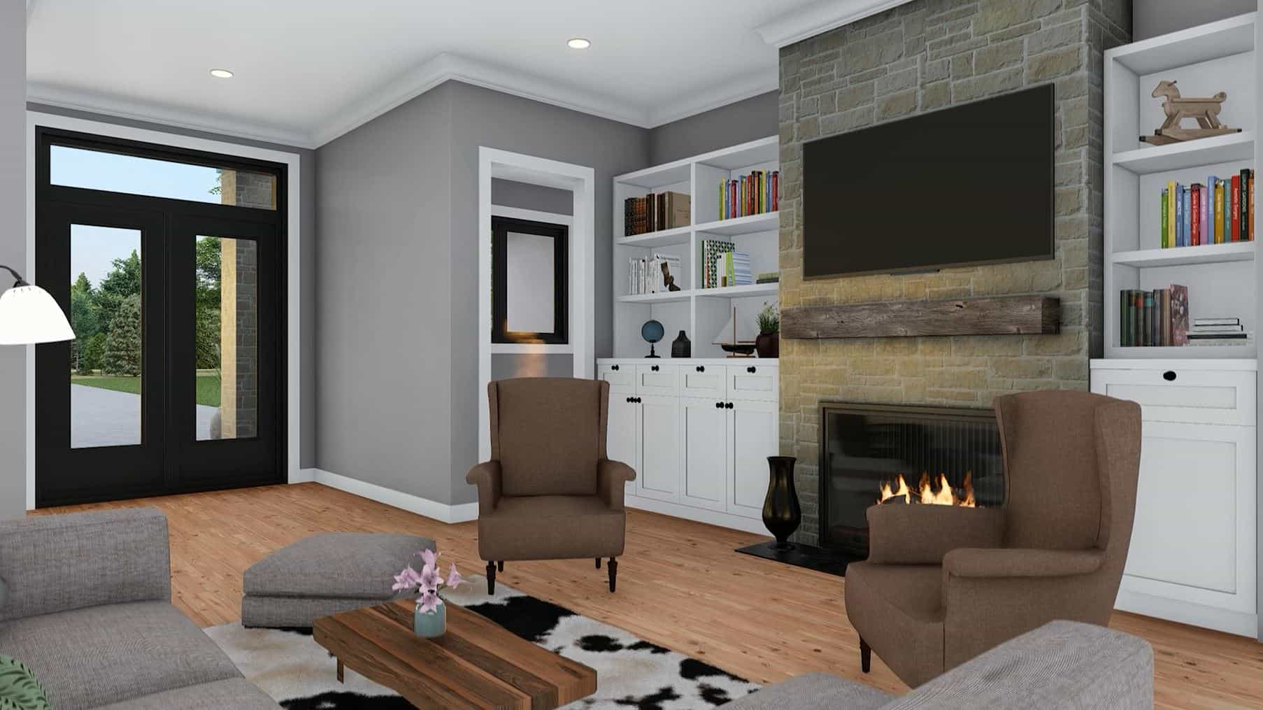 Living Room of this 3-Bedroom,2332 Sq Ft Plan -196-2013