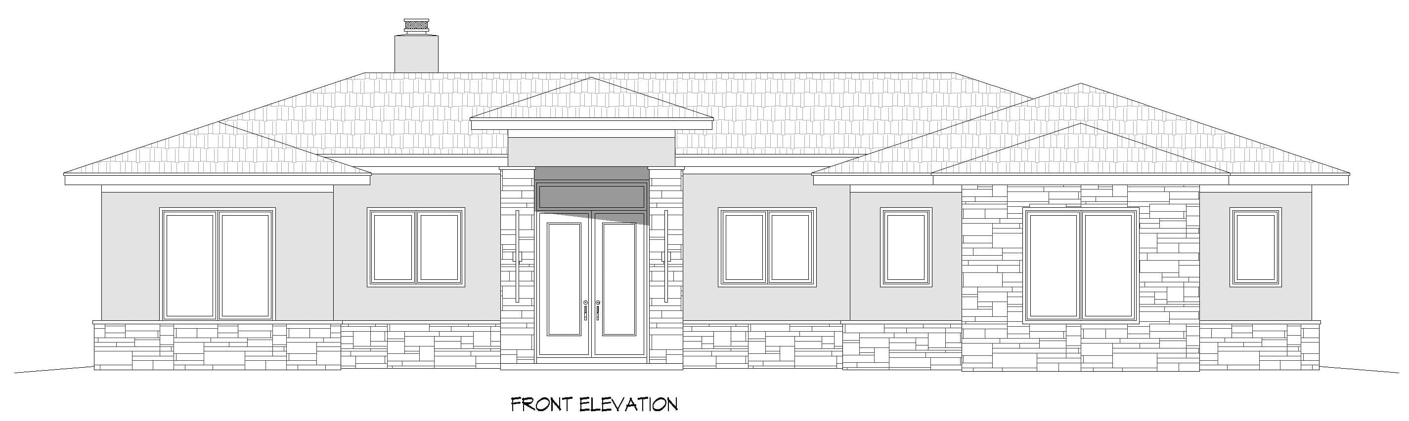 Home Plan Front Elevation of this 3-Bedroom,2332 Sq Ft Plan -196-2013