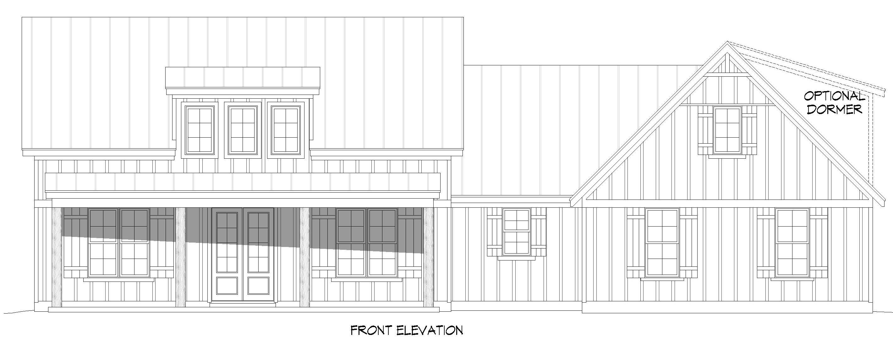 Home Plan Front Elevation of this 3-Bedroom,2398 Sq Ft Plan -196-2015