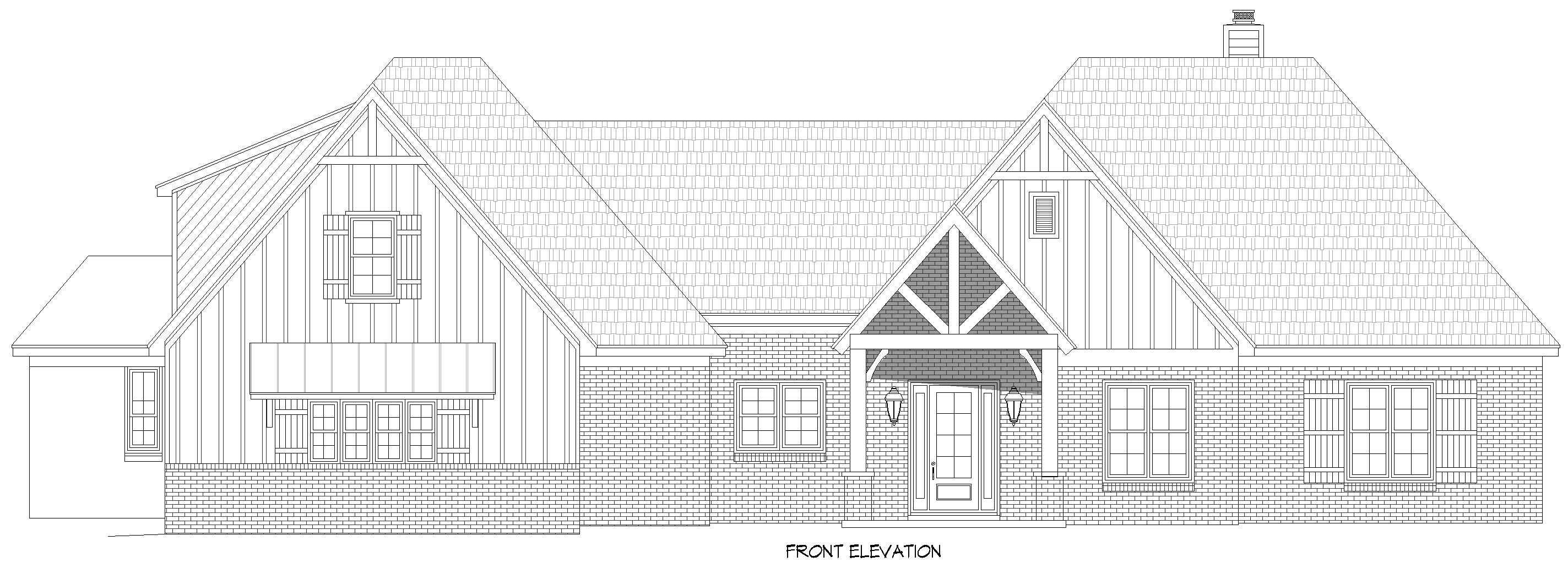 Home Plan Front Elevation of this 3-Bedroom,3889 Sq Ft Plan -196-2018