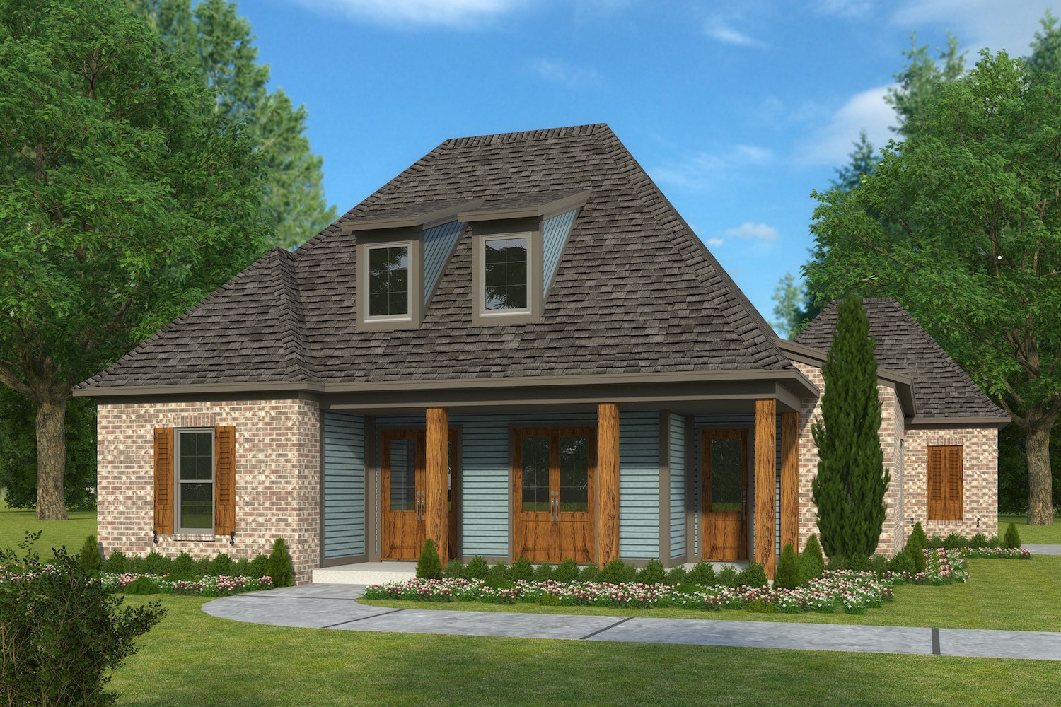 4 Bedrm, 2246 Sq Ft French House Plan #197-1001