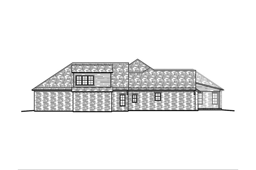 Home Plan Right Elevation of this 4-Bedroom,2651 Sq Ft Plan -197-1010