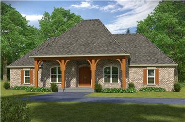4-Bedroom, 2593 Sq Ft French House Plan - 197-1011 - Front Exterior