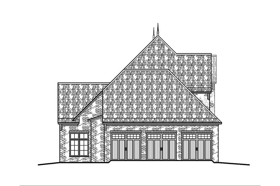 Home Plan Left Elevation of this 4-Bedroom,3287 Sq Ft Plan -197-1013