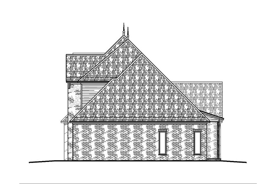 197-1013: Home Plan Right Elevation