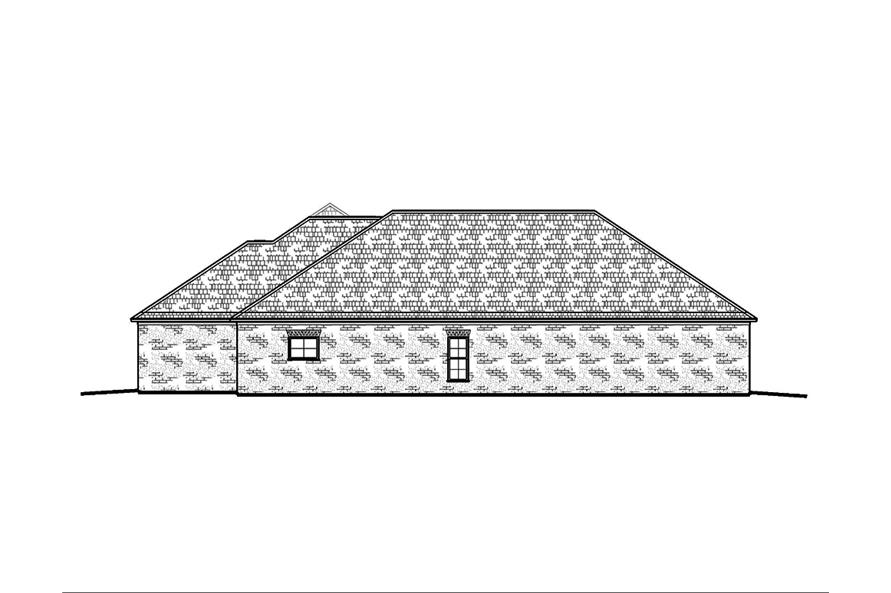 Home Plan Left Elevation of this 4-Bedroom,2443 Sq Ft Plan -197-1017