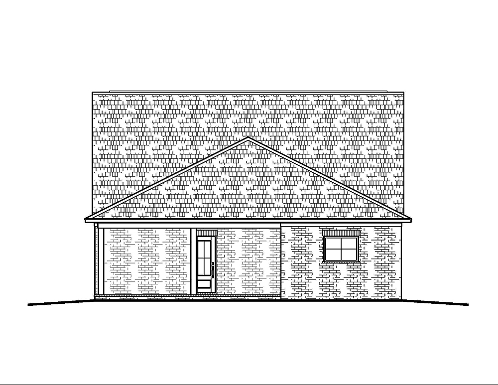 Home Plan Rear Elevation of this 3-Bedroom,1768 Sq Ft Plan -197-1022