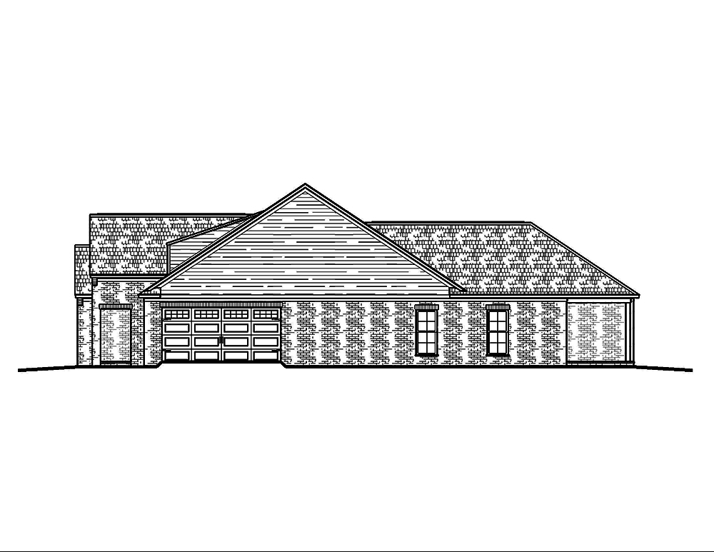 Home Plan Right Elevation of this 3-Bedroom,1768 Sq Ft Plan -197-1022