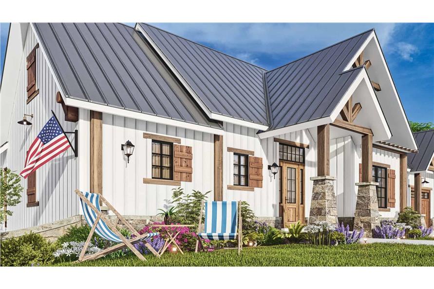 Side View of this 4-Bedroom,2510 Sq Ft Plan -198-1012